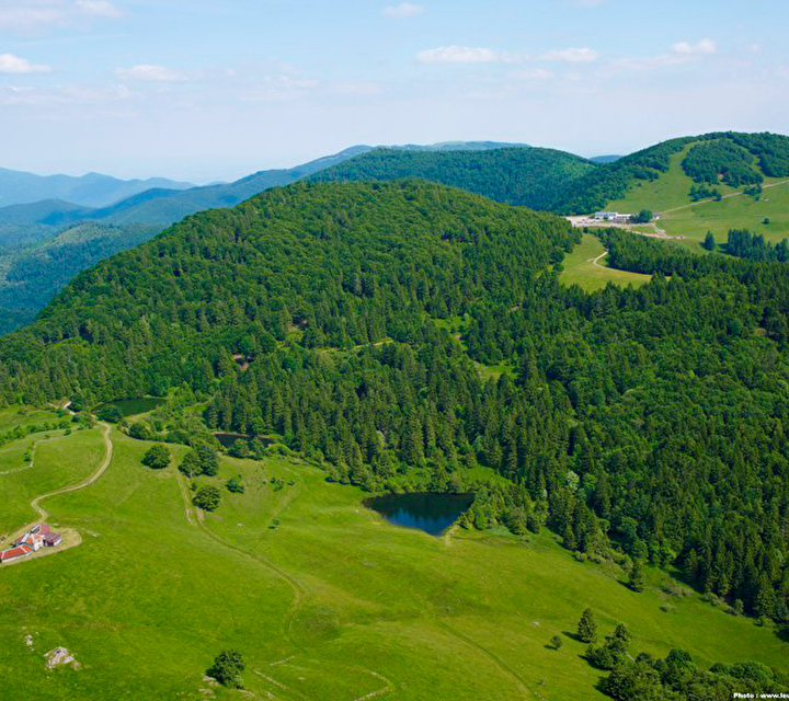 Point de vue depuis la Chaume et les étangs des Neuf-Bois