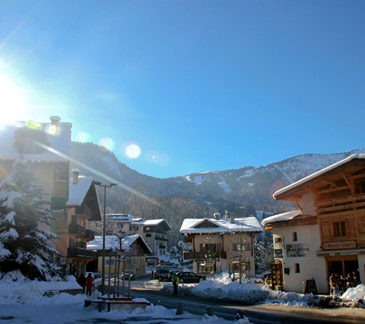 Vue de la station des Houches et de son village