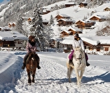 Balade à cheval sur neige