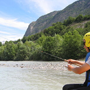 Peche en Rafting