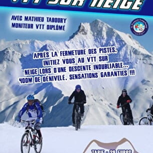 Fatbike électrique sur neige