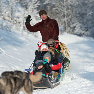 Baptême en chiens de Traîneaux
