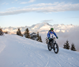 Fatbike électrique sur neige
