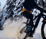 funk'e-bike soirée vtt electrique sur neige piste nocturne grand bornand