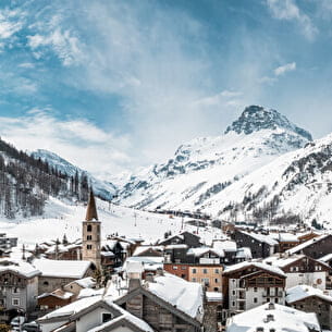 Panorama du village en hiver