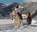 Balade à cheval sur neige