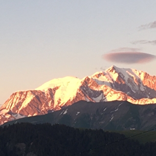 Balade coucher de soleil sur le Mont-Blanc