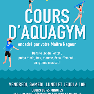 Cours d'aquagym au lac de baignade