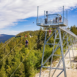 descente en tyrolienne