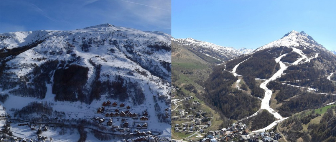 Le printemps à la montagne : avant/après